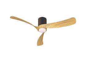 M9047  Nemo M 1.2m 24W LED Dimmable Ceiling Light With Built-In 32W DC Fan, 2700-5000K Remote Control, 3200lm, Black/Wood
